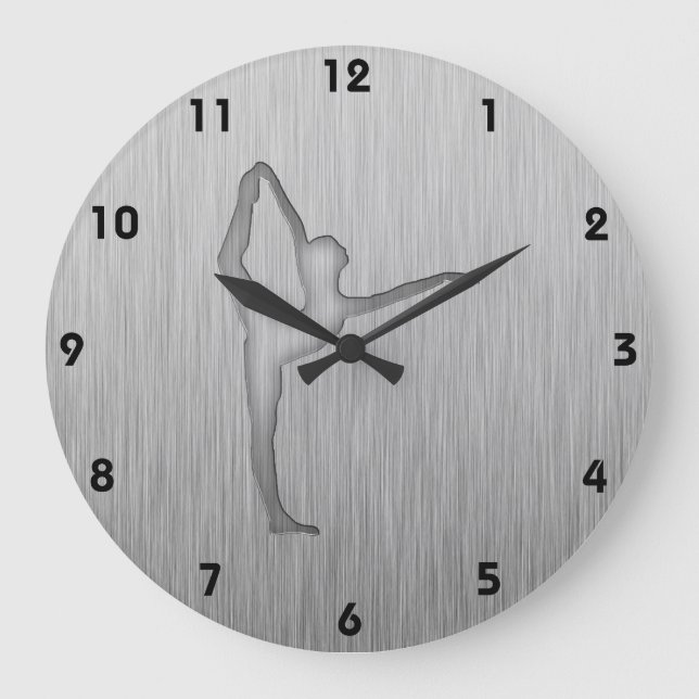 Brushed Metal-look Ballet Large Clock (Front)