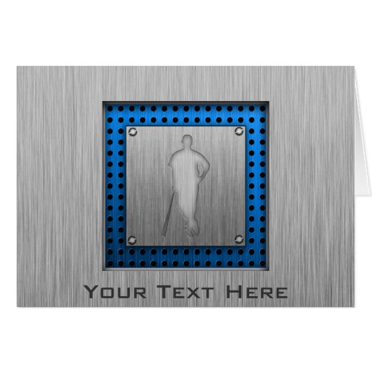 Brushed metal-look Baseball (Front Horizontal)