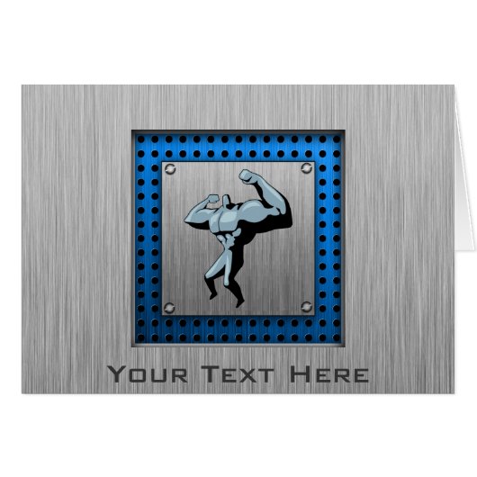 Brushed metal look Bodybuilder (Front Horizontal)