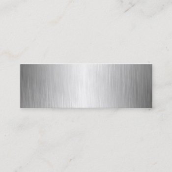 Brushed Metal Look Business Cards by MetalShop at Zazzle