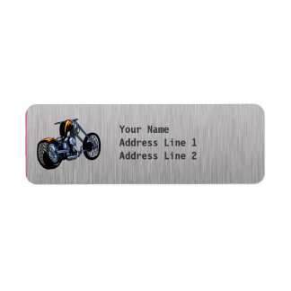 Brushed Metal-look Chopper Label