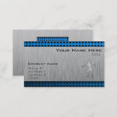 Brushed Metal-look Fencing Business Card (Front/Back)