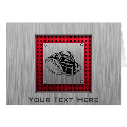 Brushed metal look Football Card