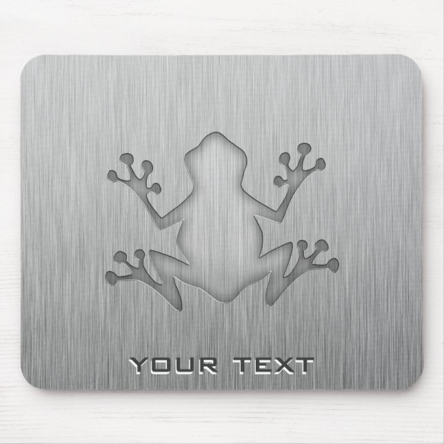 Brushed Metal look Frog Mouse Pad (Front)