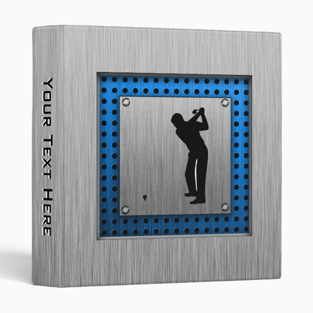 Brushed metal look Golf Binder (Front/Spine)