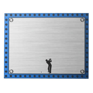 Brushed metal look Golf Notepad