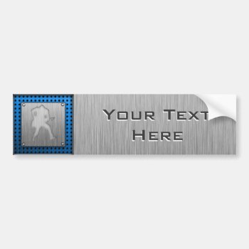 Brushed Metal-look Guitarist Bumper Sticker by z_mall at Zazzle