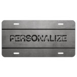 Brushed Metal Look License Plate at Zazzle