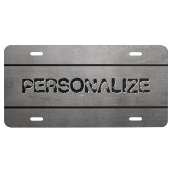 Brushed Metal Look License Plate by JacoChartres at Zazzle