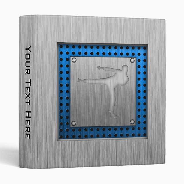 Brushed Metal-look Martial Arts Binder (Front/Spine)