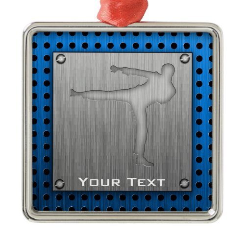Brushed Metal-look Martial Arts Metal Ornament