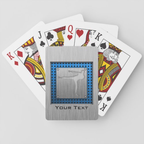 Brushed Metal_look Martial Arts Playing Cards