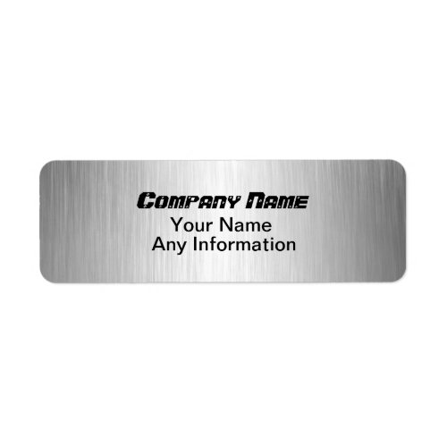 Brushed Metal Look Return Address Labels