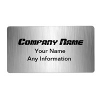 Brushed Metal Look Return Address Shipping Labels