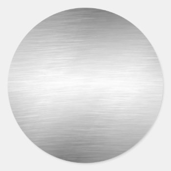 Brushed Metal Look Silver Stickers by MetalShop at Zazzle