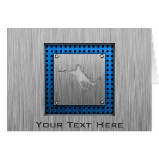 Brushed Metal-look Snowboarding (Front Horizontal)