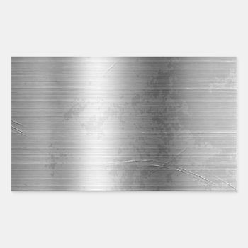 Brushed Metal Look Sticker by MetalShop at Zazzle