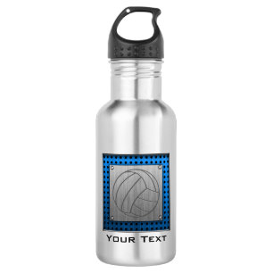 Brushed Metal-look Volleyball Water Bottle