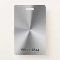 Custom Hard Plastic Name Badge with Metal Clip