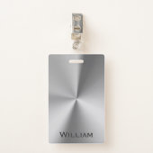 Brushed metal personalized name badge | Zazzle