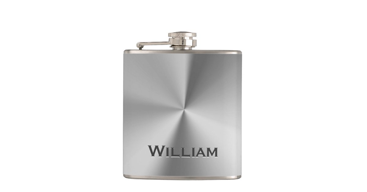 Custom Monogram Flask - 6 oz Stainless Steel - Liquid Courage Flasks