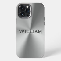 Brushed metal personalized name