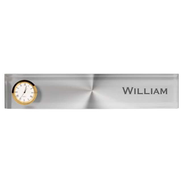 Brushed metal personalized name nameplate (Front)