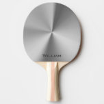 Brushed Metal Personalized Name Ping Pong Paddle at Zazzle