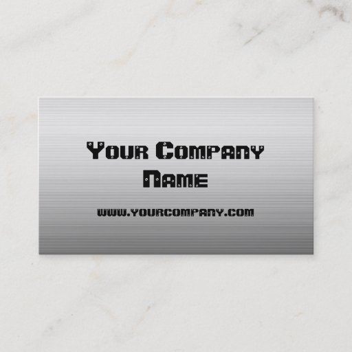 Customizable Brushed Metal Plate Business Cards