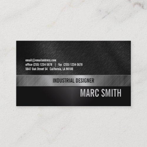 Brushed Metal Print Business Card Two Sided