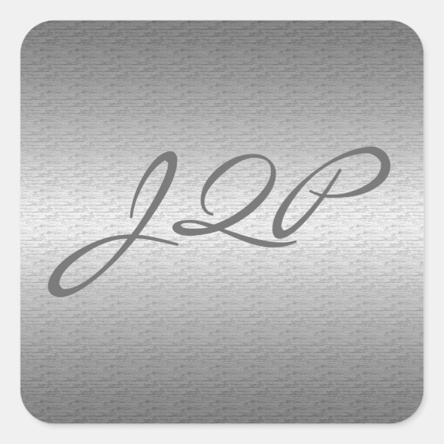 Brushed Metal Square Sticker (Front)