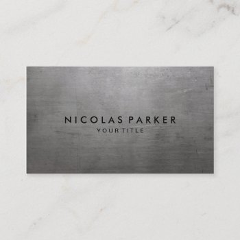 Brushed Metal Texture Business Card by JacoChartres at Zazzle