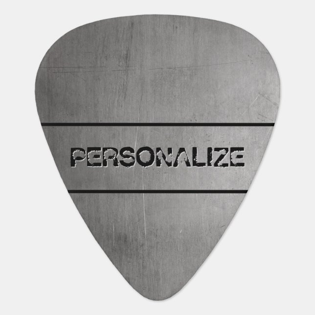 Brushed Metal Texture Guitar Pick (Front)
