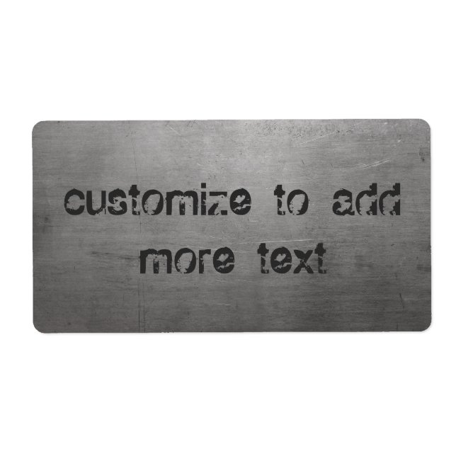Brushed Metal Texture Label (Front)
