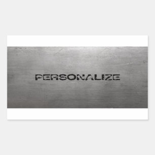 Brushed Metal Texture Rectangular Sticker