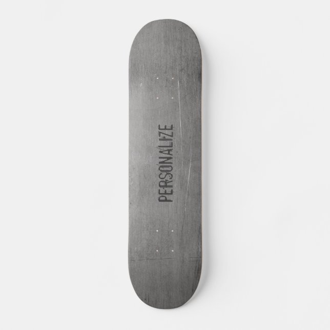 Brushed Metal Texture Skateboard Deck (Front)