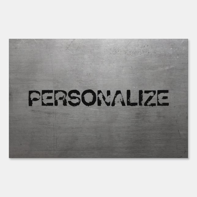 Brushed Metal Texture Yard Sign (Front)