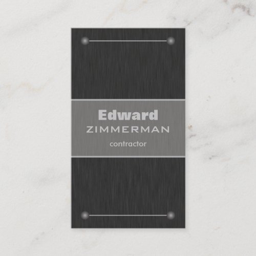 Brushed Metal: Titanium Textured Business Card