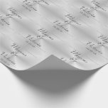 Brushed metal wedding wrapping paper<br><div class="desc">A customizable design for an on trend,  modern wedding. This design has a brushed metal background with the bide and gooms names and wedding date.</div>