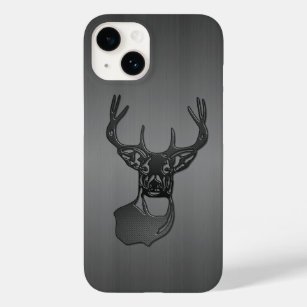 Brushed Metal - White Tail Buck Deer Case-Mate iPhone 14 Case