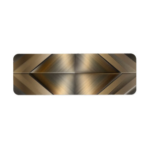 Brushed Metallic Geometric Diamond Pattern Label