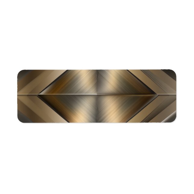 Brushed Metallic Geometric Diamond Pattern Label (Front)