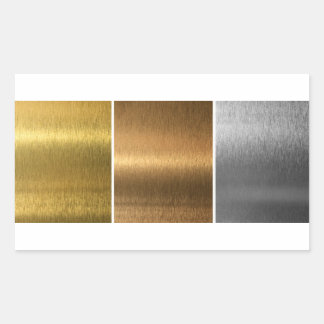 Brushed Metals Rectangular Sticker