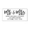 Brushed Mr and Mrs Personalized Rubber Stamp
