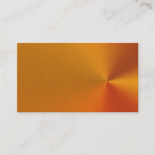 Brushed Orange Metal Business Cards (Front)