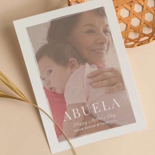 Brushed Overlay Abuela Mothers Day Card