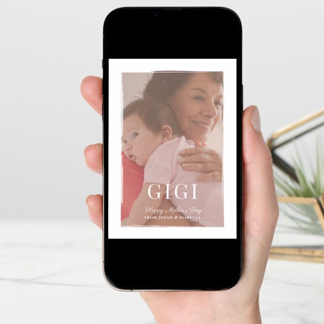 Brushed Overlay Gigi Mother's Day Card (Front Digital)