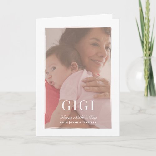 Brushed Overlay Gigi Mothers Day Card