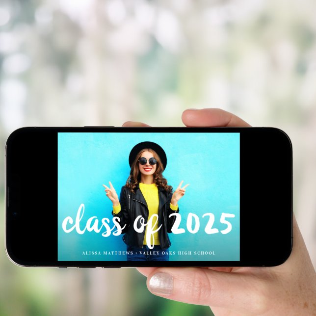 Brushed Overlay Graduation Party Invitation (Front Digital)