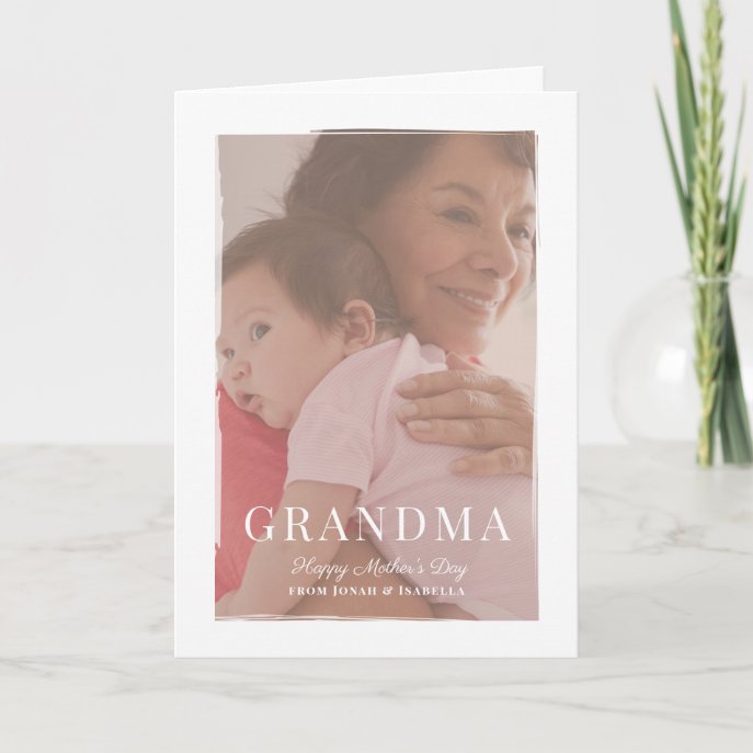 Brushed Overlay Grandma Mother&#39;s Day Card